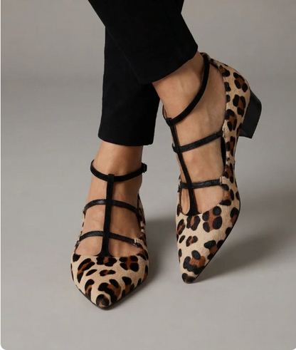 Aurora | Chaussures à Talon et Bride Léopard