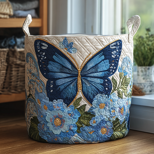 Papillon et Fleurs | Panier à Linge Fait Main