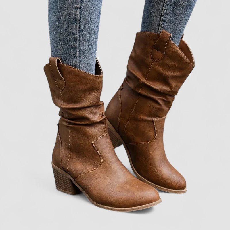 Eleonora | Bottes Effet Slouch à Talon