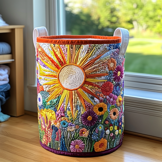 Tournesol en Fleur | Panier à Linge Fait Main