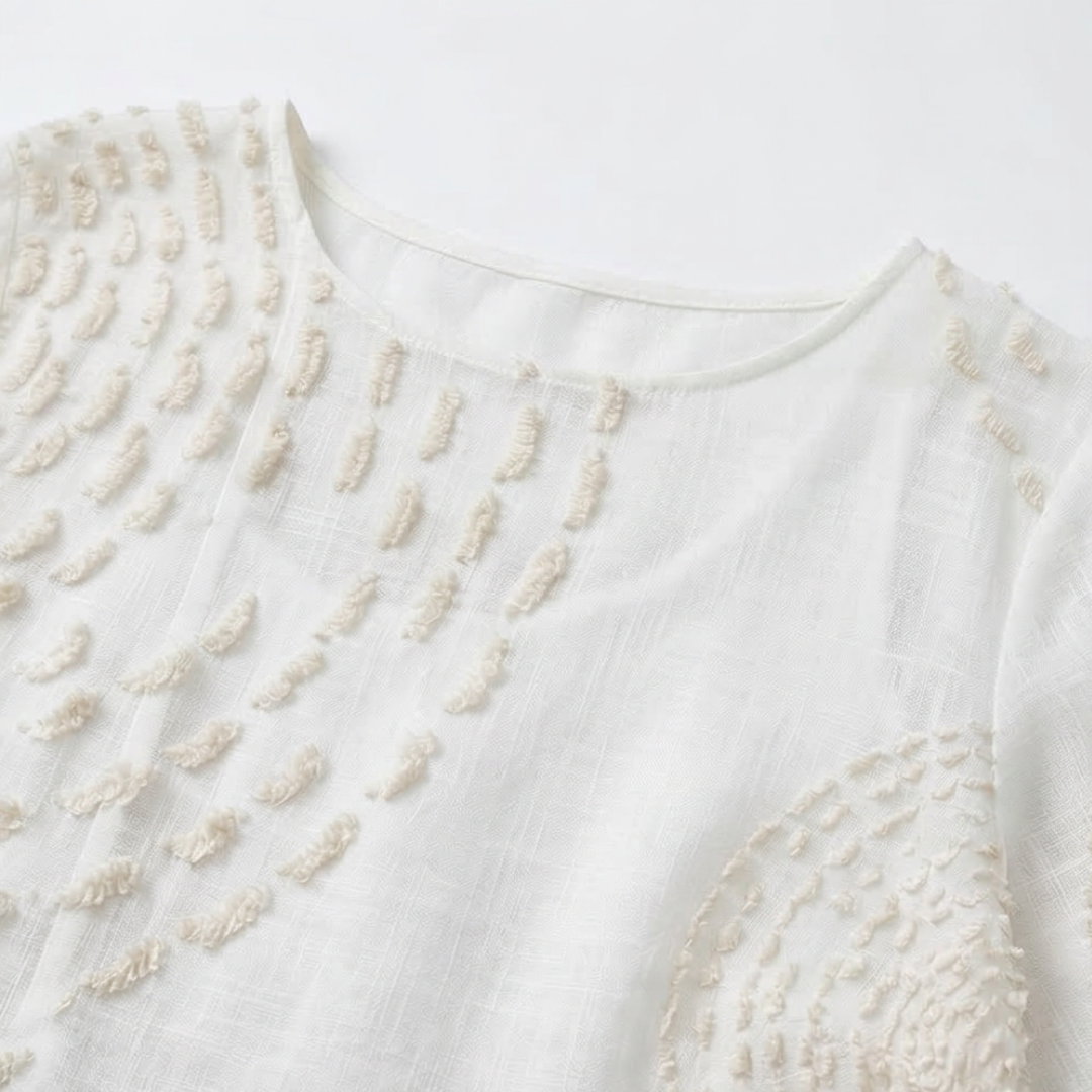 Robe décontractée femme brodée