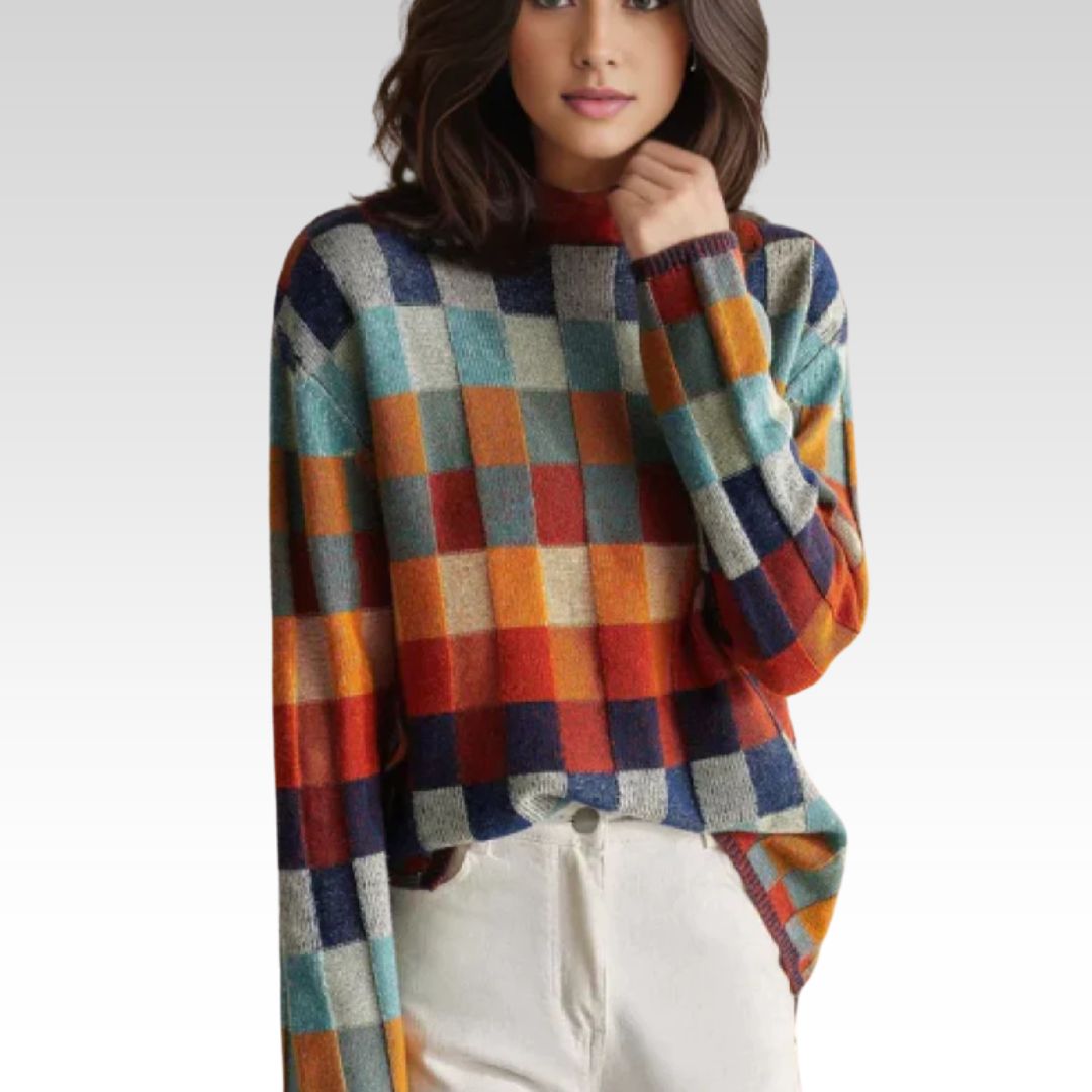 Anna | Pull Col Montant Chiné