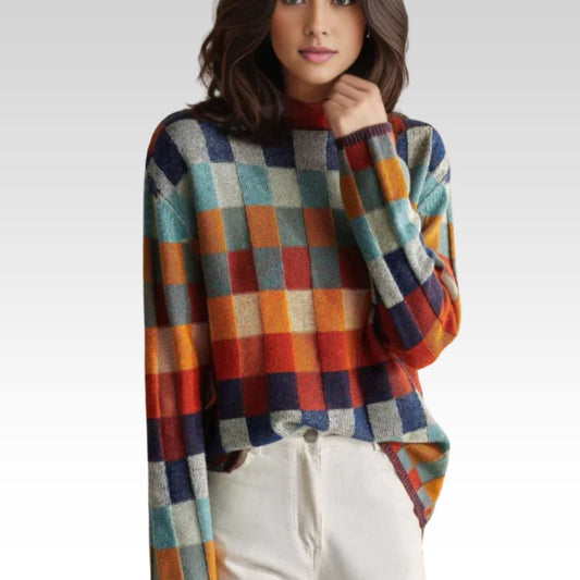 Anna | Pull Col Montant Chiné