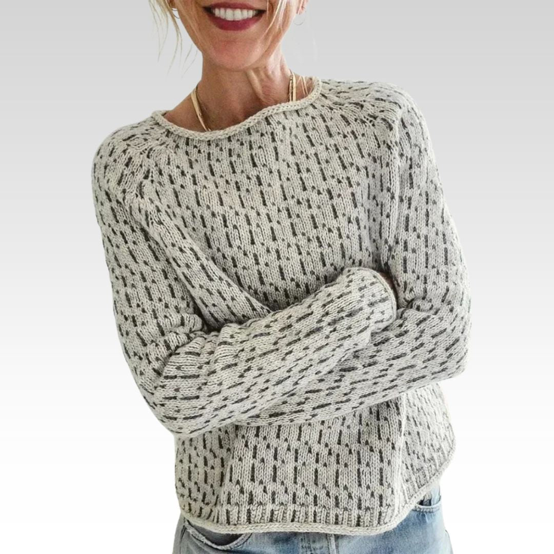 Victoria | Pull Élégant Gris Col Bateau