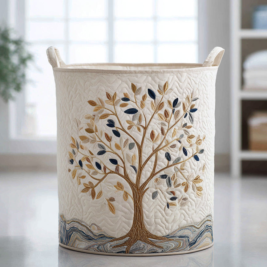 Arbre en Fleurs | Panier à Linge Fait Main