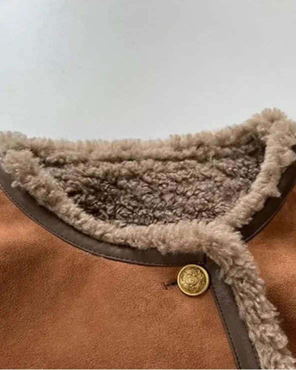 Cora | Veste en Peau Lainée