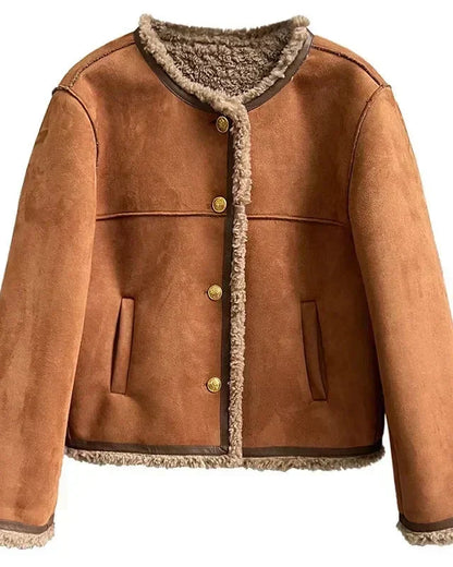 Cora | Veste en Peau Lainée