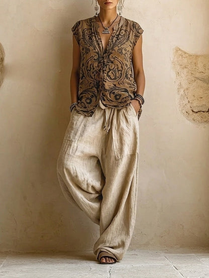 Patrizia · Ensemble 3 Pièces Haute Qualité en Coton et Lin