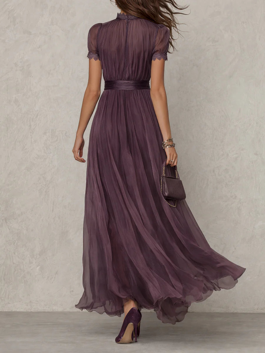 Flavia | Robe Longue en Mousseline Élégante pour Femme