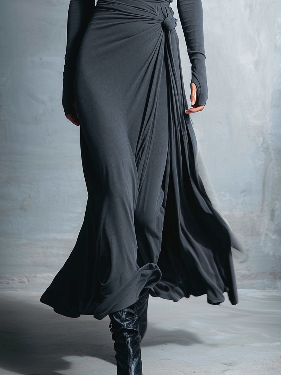 Naiara | Robe Longue à Nœud Latéral