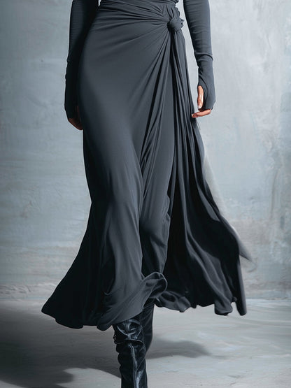 Naiara | Robe Longue à Nœud Latéral