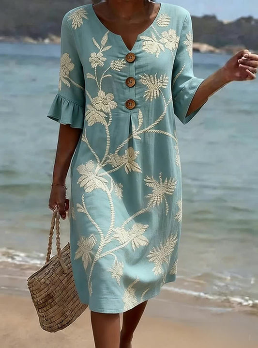 Robe décontractée femme à imprimé floral