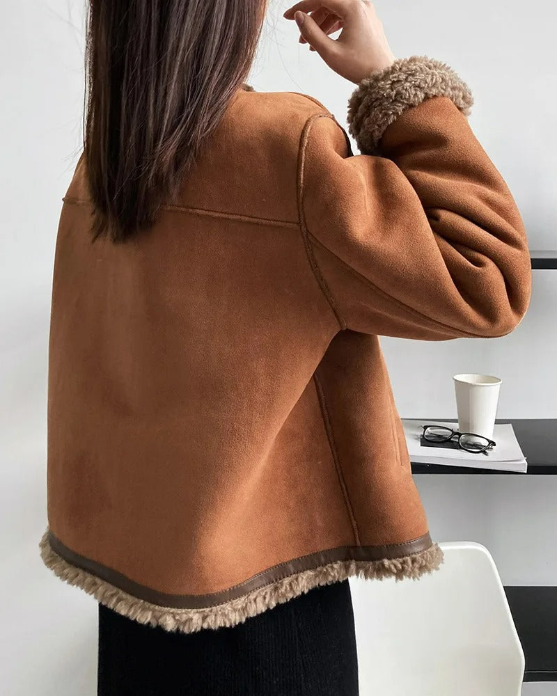 Cora | Veste en Peau Lainée