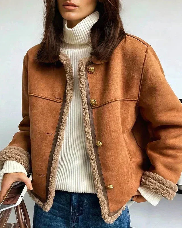 Cora | Veste en Peau Lainée