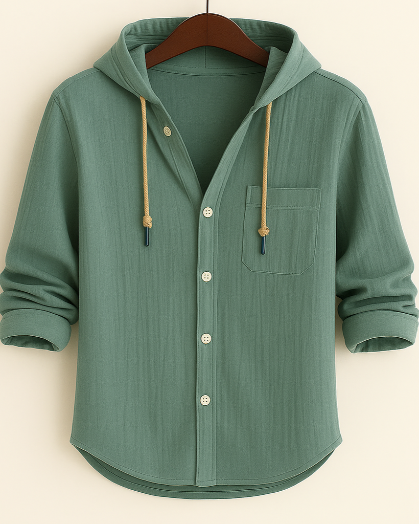 LORENZ | Chemise à capuche en coton