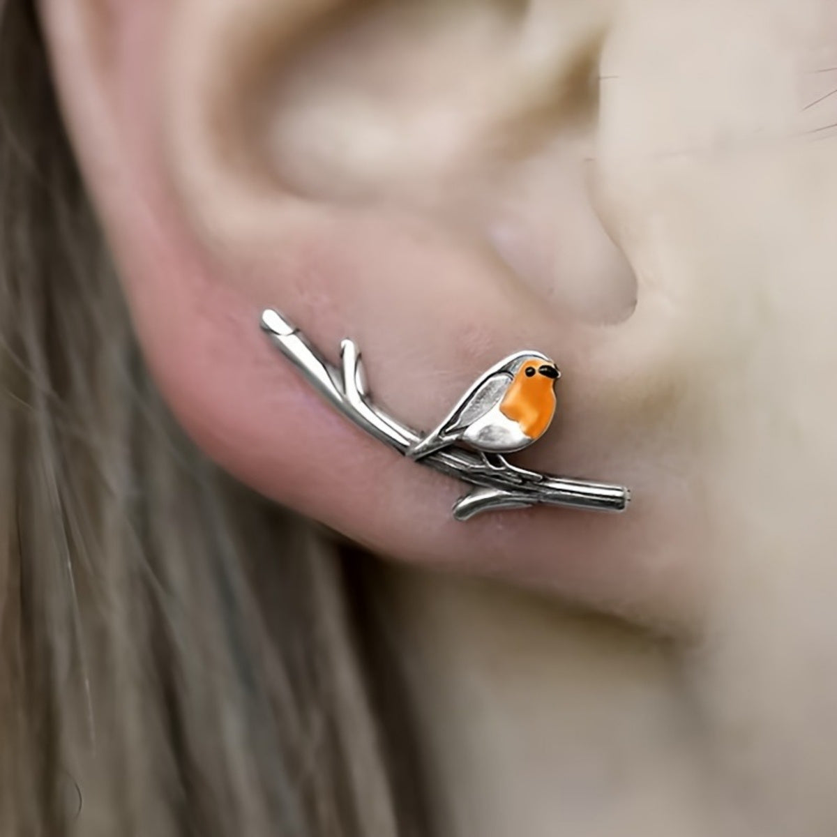 Jessica | Boucle d'Oreille Rouge-Gorge