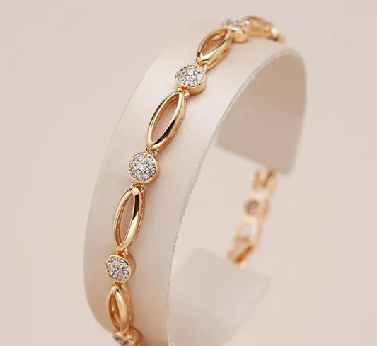 Carla | Bracelet Doré Élégant à Zircon