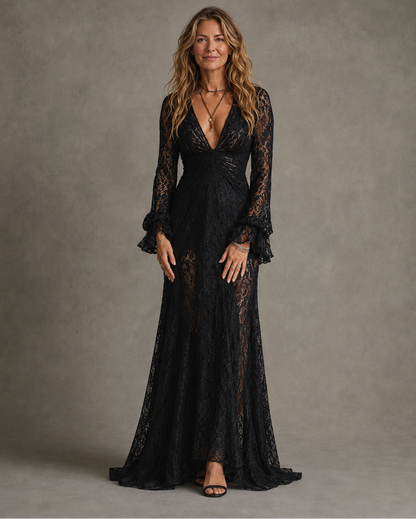 Carlotta | Maxi en Dentelle Col en V