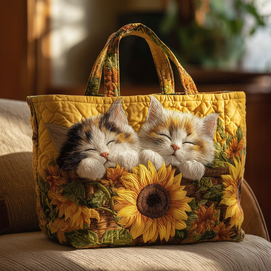 Graziella | Sac Matelassé Chats au Tournesol