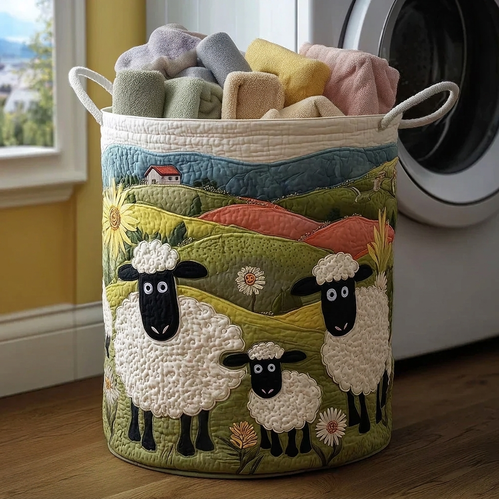 Mouton dans la Vallée | Panier à Linge Fait Main
