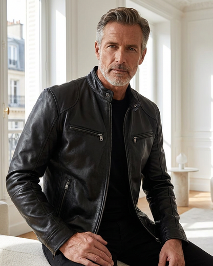 STEFANO | Veste homme en cuir de saison
