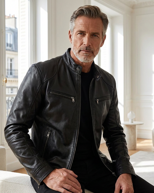 STEFANO | Veste homme en cuir de saison