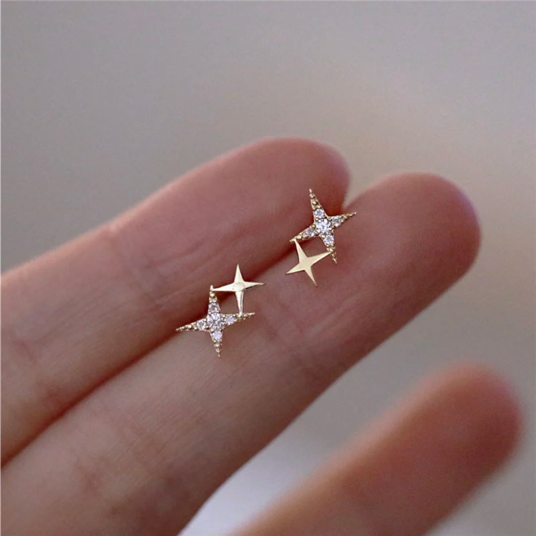 Serena | Boucles d'Oreilles Étoile Scintillante
