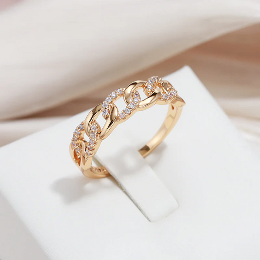 Debora | Bague Dorée à Maille Chic