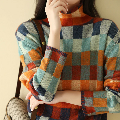 Anna | Pull Col Montant Chiné