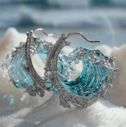 Sara | Boucles d'Oreilles Vagues de la Mer