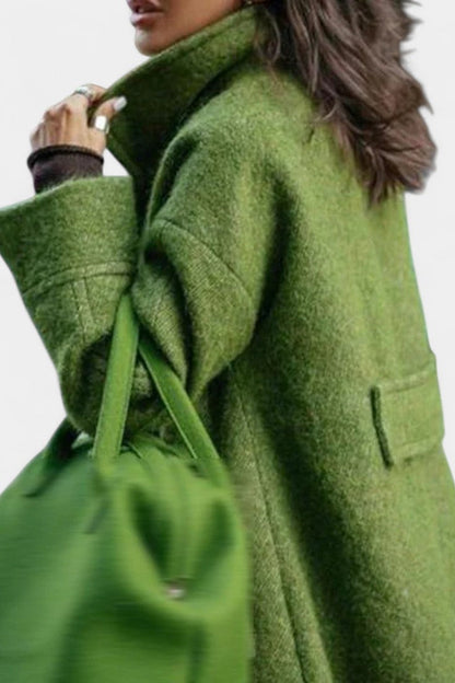 Camile | Manteau Long Oversize à Double Boutonnage et Col à Revers