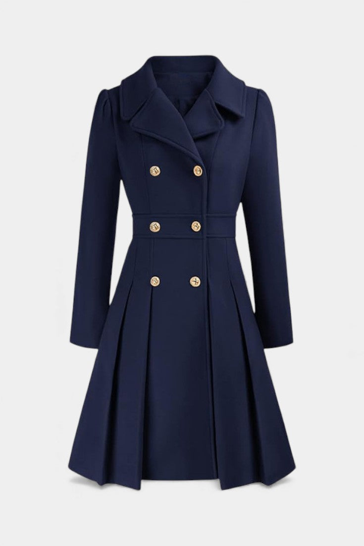 Philia | Manteau Caban Évasé à Double Boutonnage