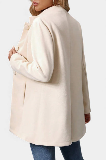 Lyana | Manteau Caban à Col Montant et Manches Longues