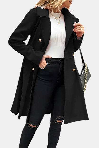 Philia | Manteau Caban Évasé à Double Boutonnage