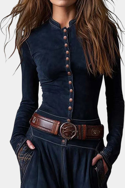 Marlis | Robe Longue Élégante à Carreaux Vintage