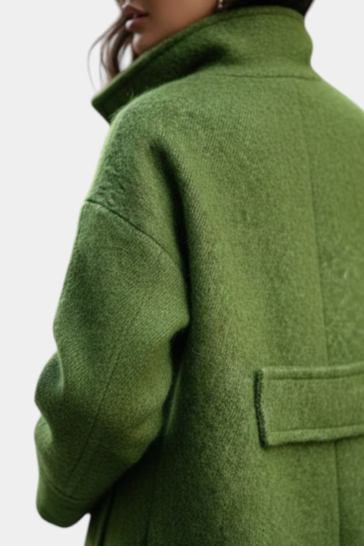 Camile | Manteau Long Oversize à Double Boutonnage et Col à Revers