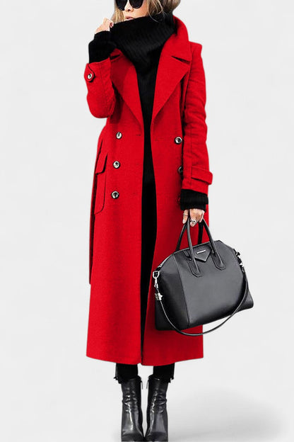 Franka | Manteau Long Ceinturé à Double Boutonnage et Col Tailleur