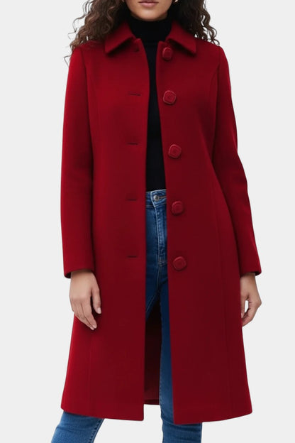 Varvara | Manteau d'Hiver Ajusté et Évasé