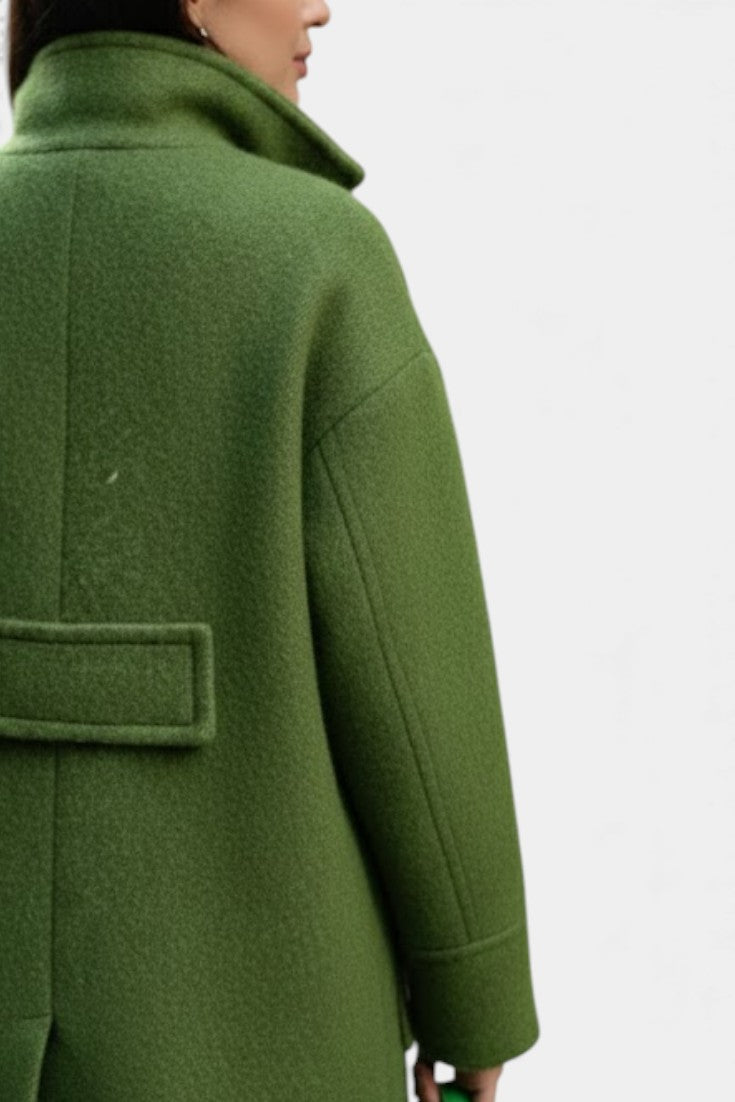 Camile | Manteau Long Oversize à Double Boutonnage et Col à Revers