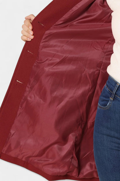 Louane | Manteau d'Hiver à Simple Boutonnage et Taille Cintrée