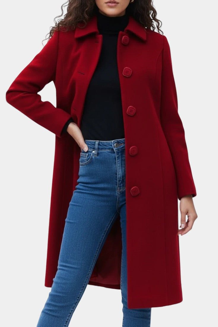 Varvara | Manteau d'Hiver Ajusté et Évasé