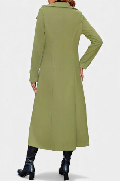 Naïssa | Manteau Long Croisé à Revers Crantés