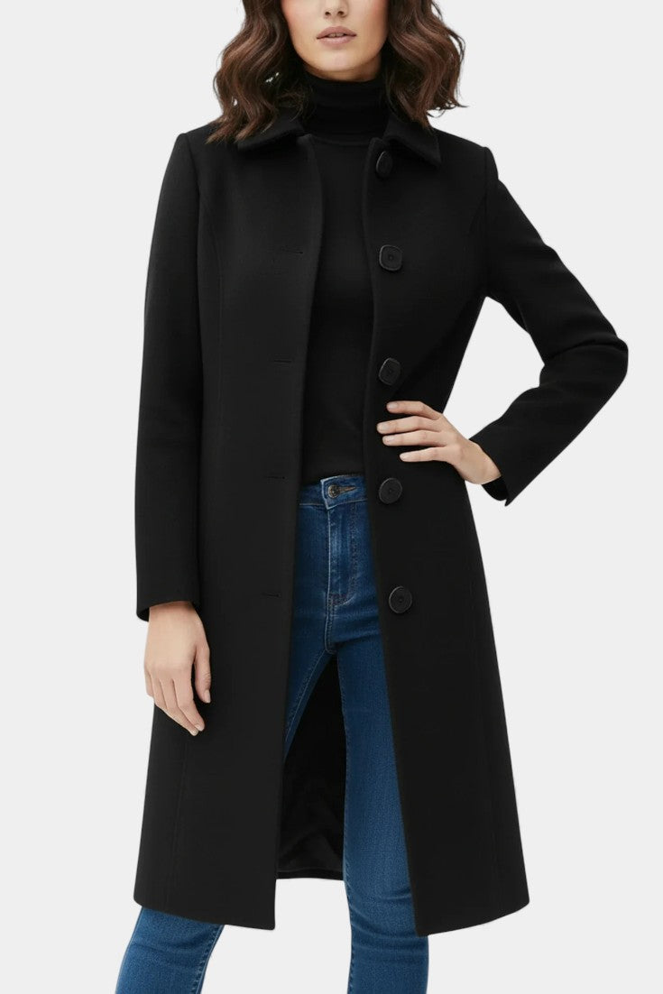 Varvara | Manteau d'Hiver Ajusté et Évasé