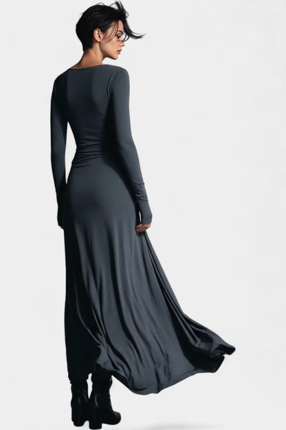 Armelle | Robe Longue Portefeuille Nouée