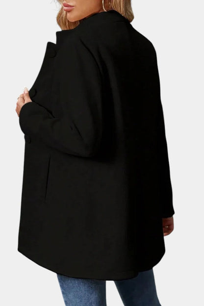 Lyana | Manteau Caban à Col Montant et Manches Longues