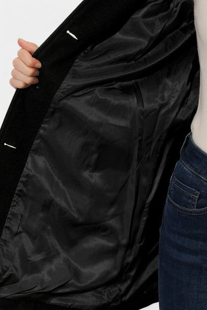 Louane | Manteau d'Hiver à Simple Boutonnage et Taille Cintrée