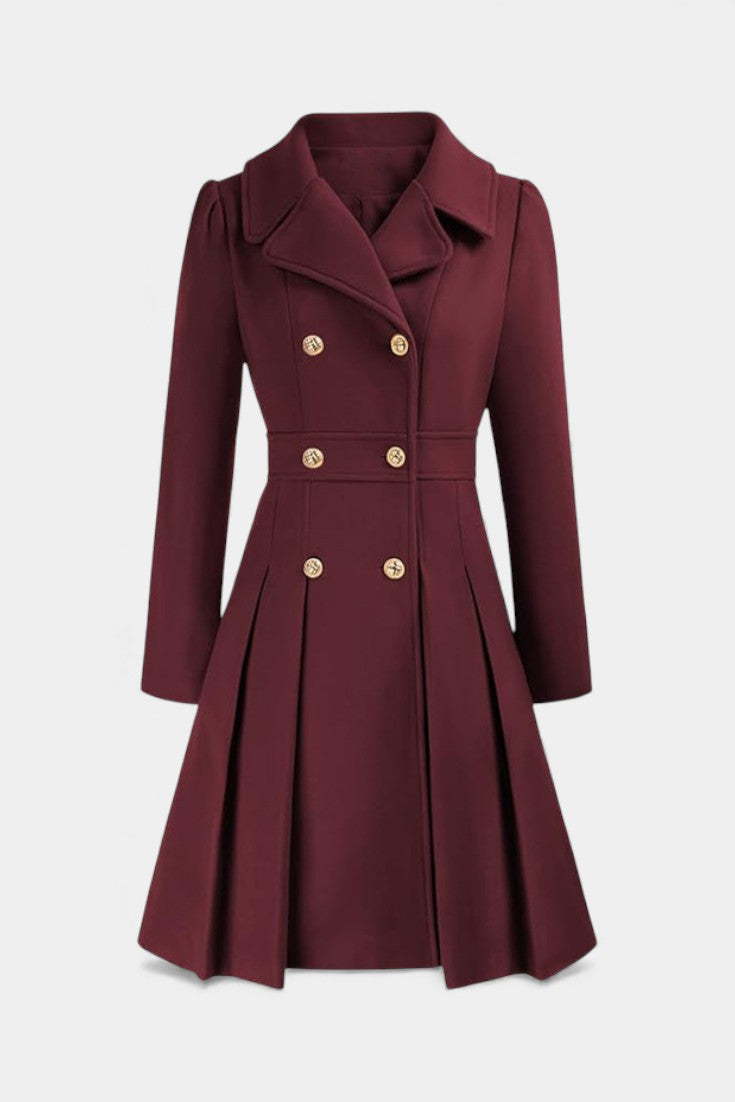 Philia | Manteau Caban Évasé à Double Boutonnage