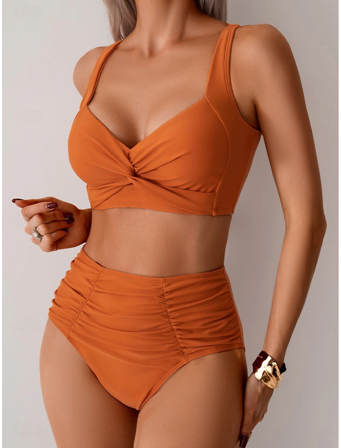 NICOLE | Bikini en tissu froncé