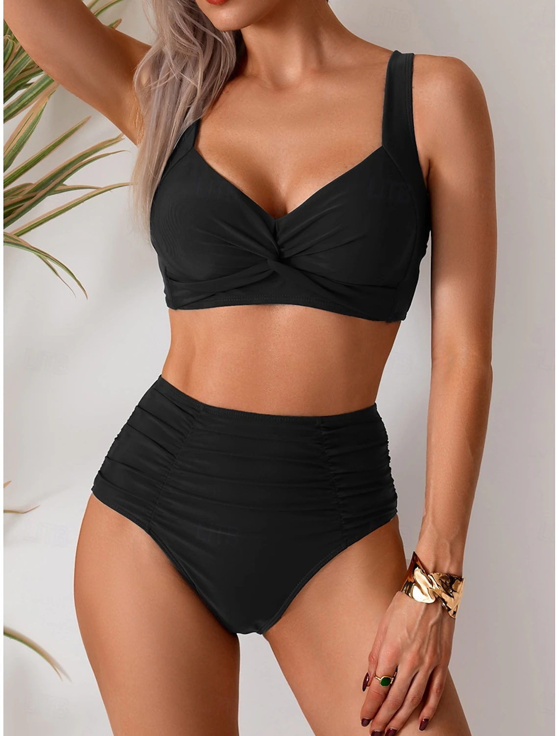 NICOLE | Bikini en tissu froncé