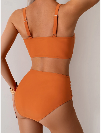 NICOLE | Bikini en tissu froncé